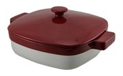 KitchenAid Red and White 1.9 Qt covered ceramic baking dish